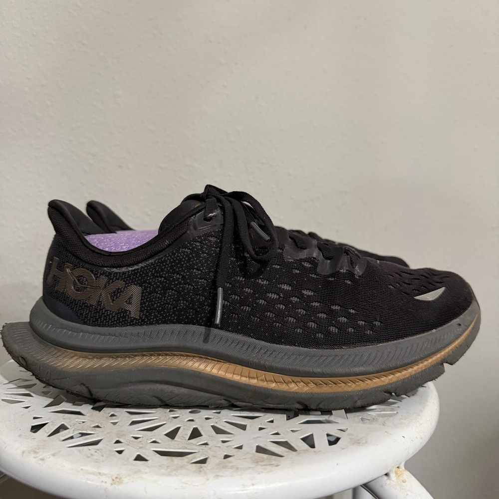 Hoka One One Kawana 1123164-BCPPR Women's US 9B Running Shoes Black Sneakers - Picture 2 of 6